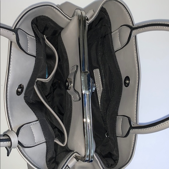 Nine West Grey Satchel Purse - Picture 11 of 12
